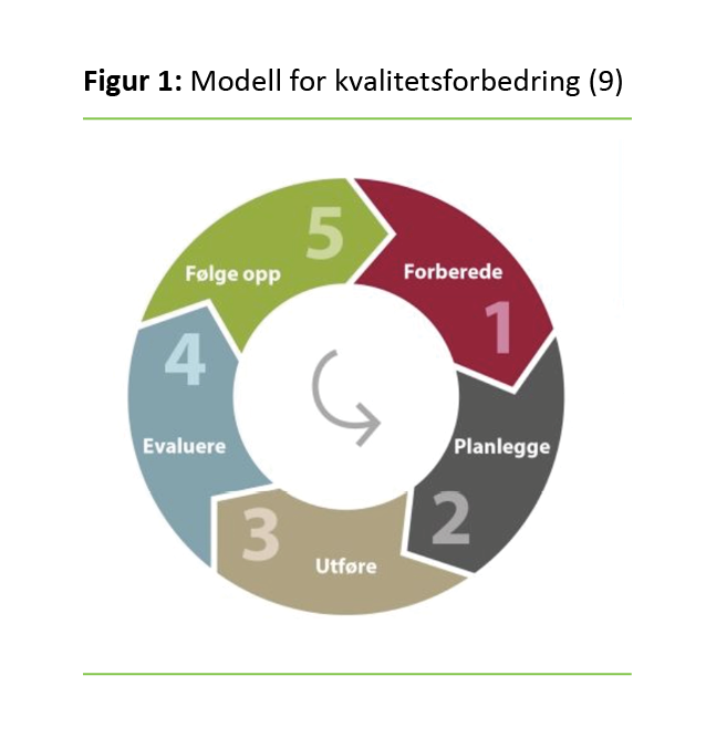 Figur 1 Modell for kvalitetsforbedring Figur 1 Modell for kvalitetsforbedring