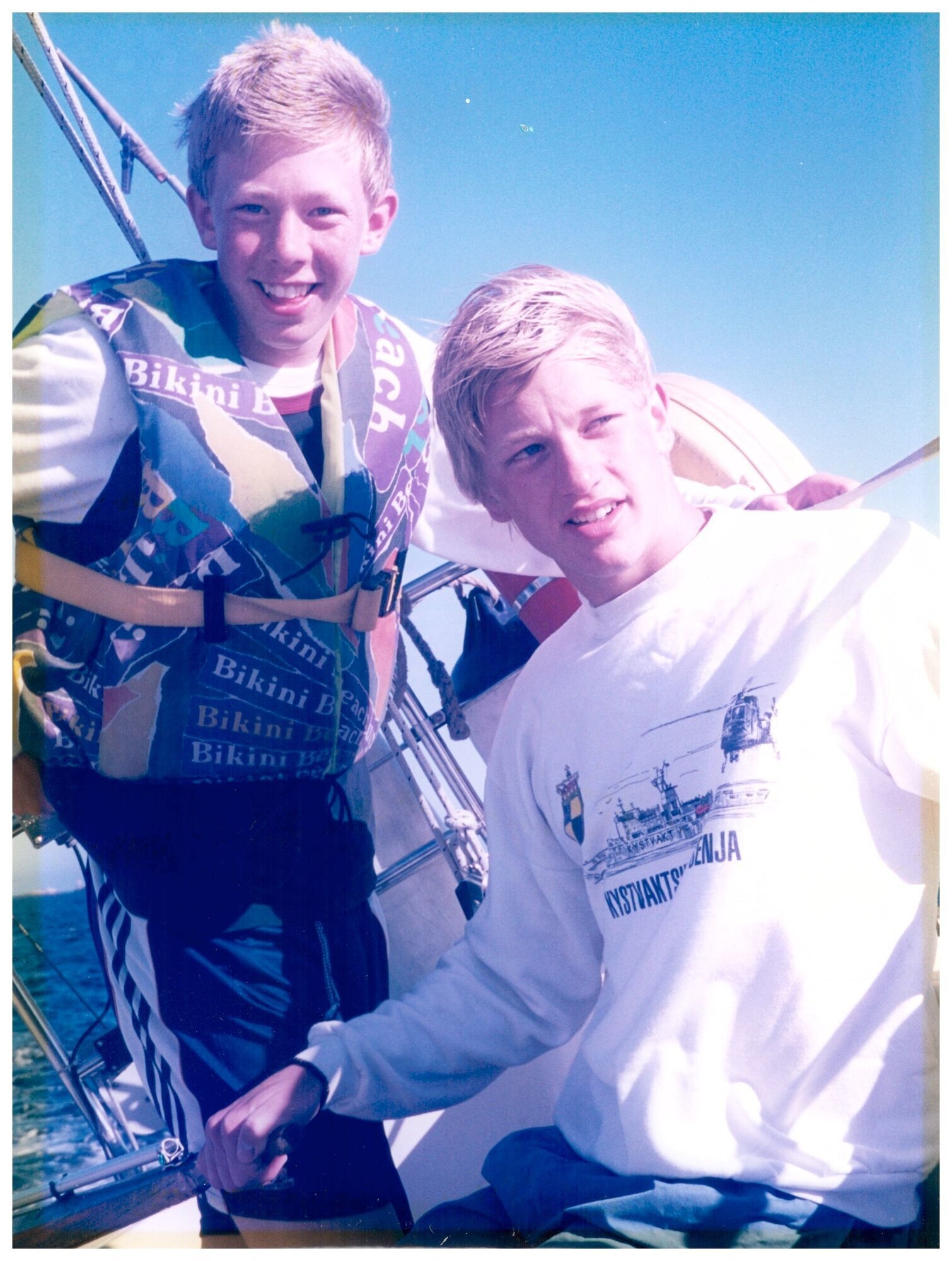 Hans Christian og broren Christoffer er på seiler Hans Christian og broren Christoffer er på seiler