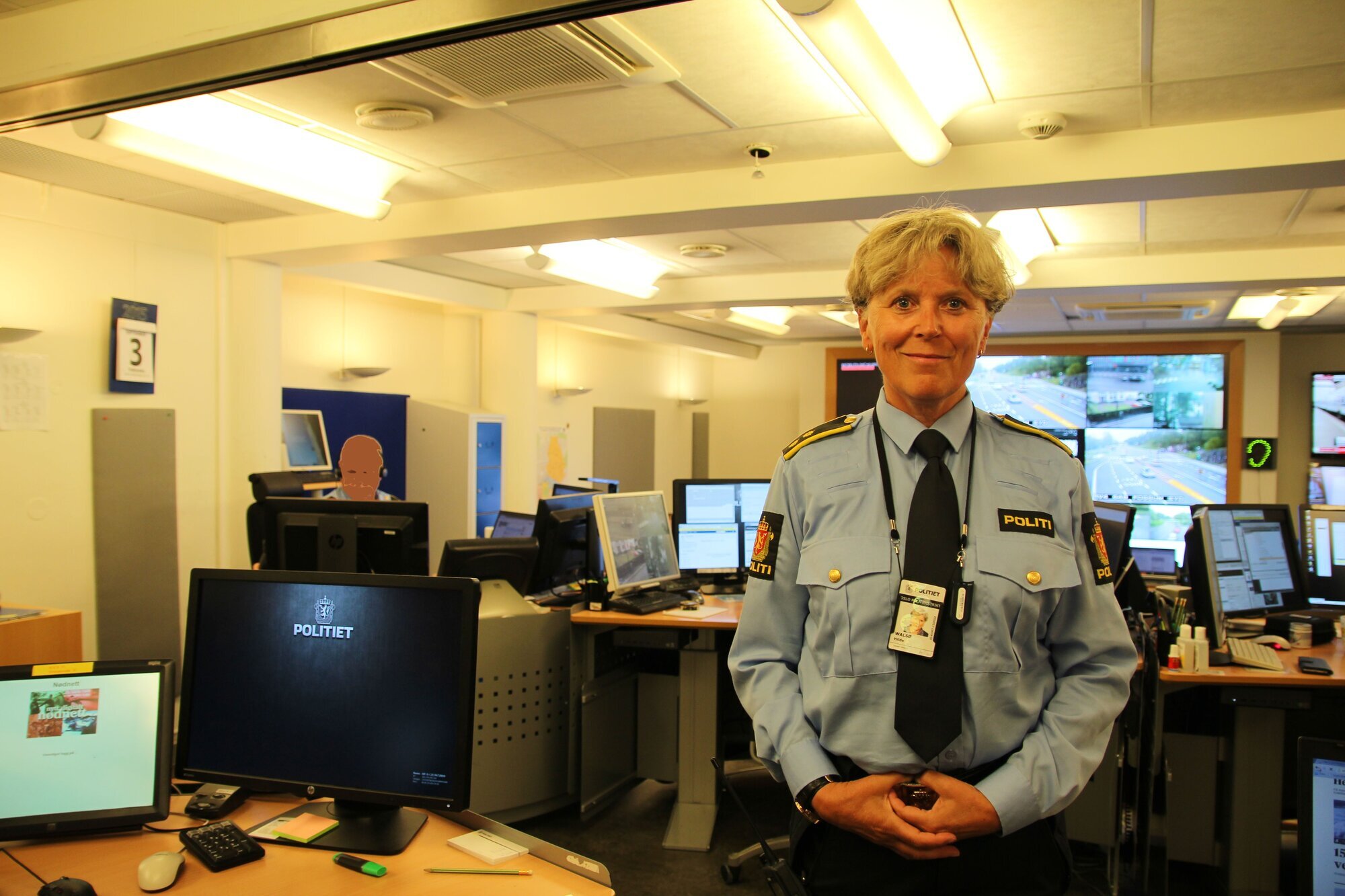 Hiolde Walsø Hilde Walsø inne på politiets operasjonssentral