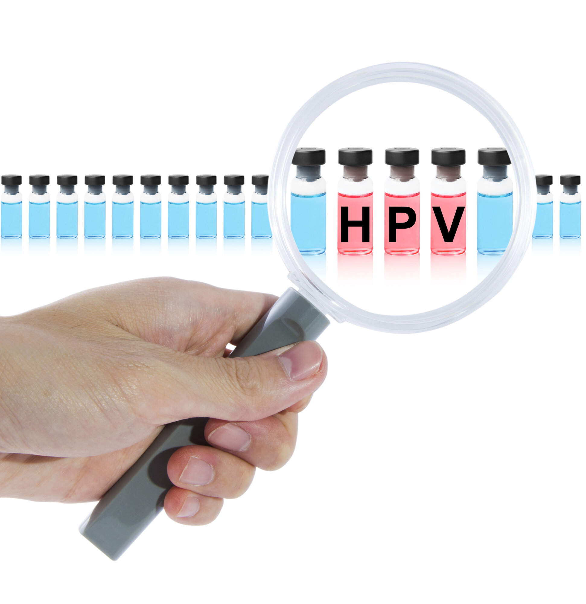 Illustrasjonsfoto av vaksineflasker som det står HPV på. Illustrasjonsfoto av vaksineflasker som det står HPV på.