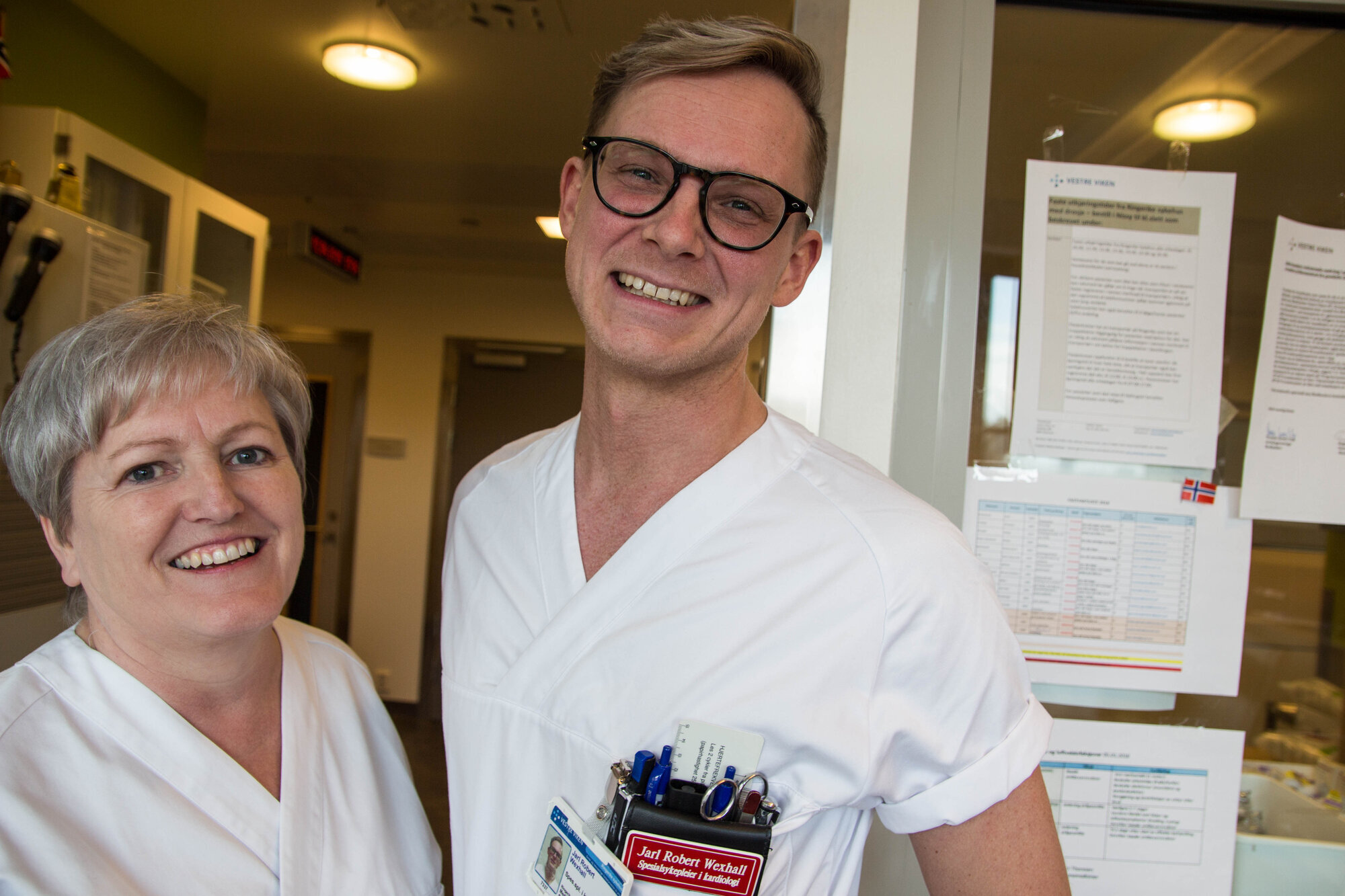 Gunn Frydenberg, Jarl Robert Wexhall, Ringerike sykehus, Vestre Viken Bildet viser Gunn Frydenberg og Jarl Robert Wexhall.