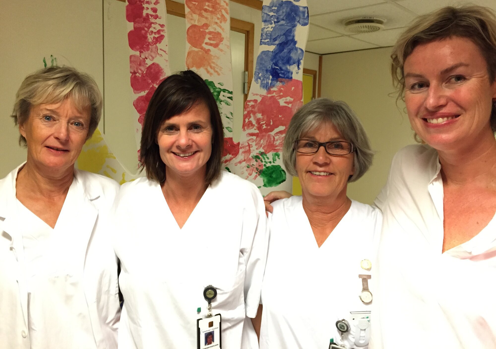 Marianne Haug Pedersen, Gine Schaathun, Jorunn Eid og Nina Aastebøl Fagernes, Sykehuset i Vestfold Bildet viser Marianne Haug Pedersen, Gine Schaathun, Jorunn Eid og Nina Aastebøl Fagernes.