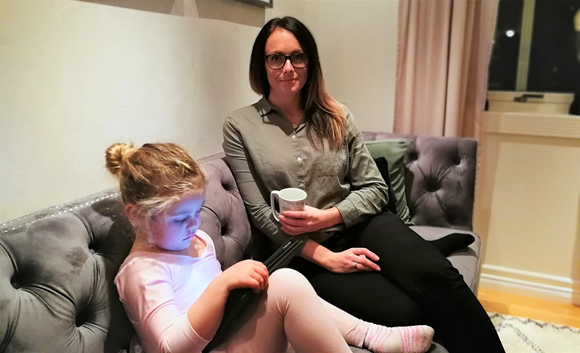 Kristin Bjørgan med datteren Bildet viser Kristin Bjørgan med datteren