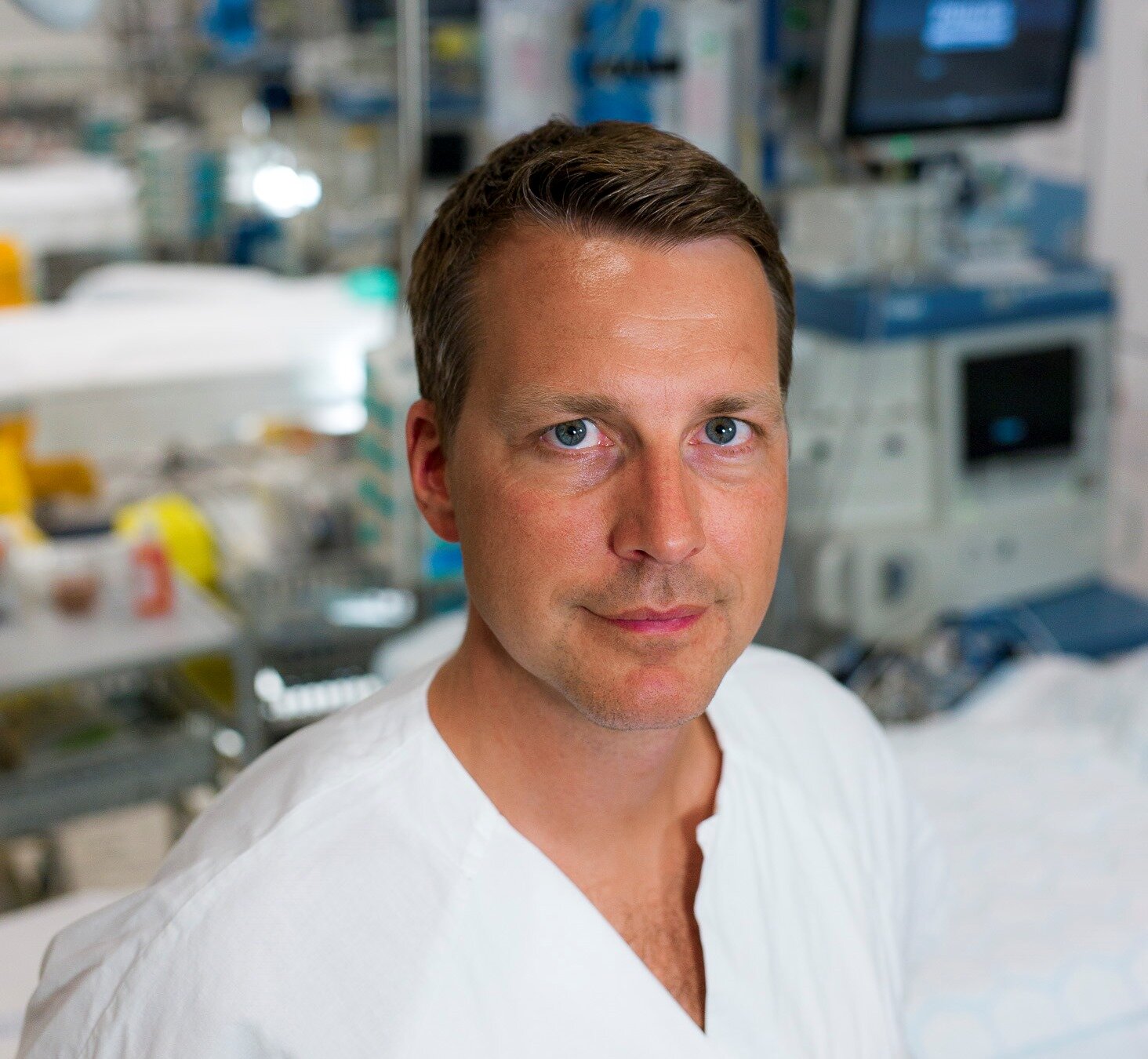 Knut Magne Kolstadbråten, leder for traumekoordinatorene, Ullevål Bildet viser Knut Magne Kolstadbråten på en traumestue.