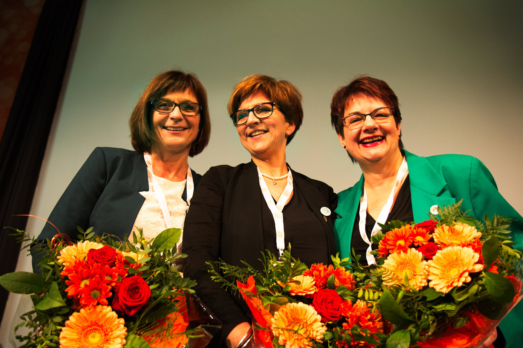 Solveig Bratseth, Eli Gunhild By og Karen Bjøro, gjenvalgte ledere i NSF Solveig Bratseth, Eli Gunhild By og Karen Bjøro, gjenvalgte ledere i NSF