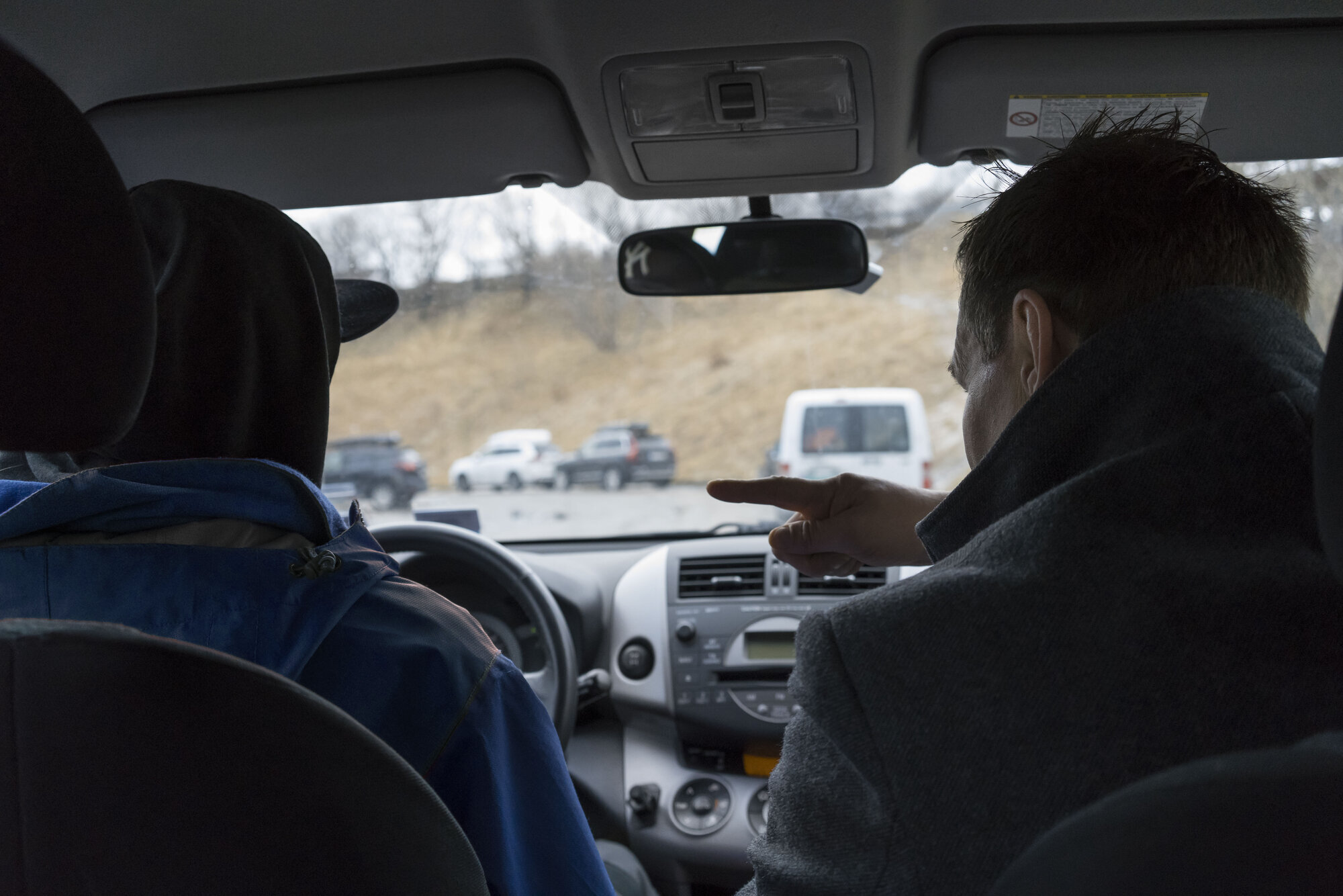 Lekang øvelseskjører med elev Bildet viser Børre Lekang som øvelseskjører med elev