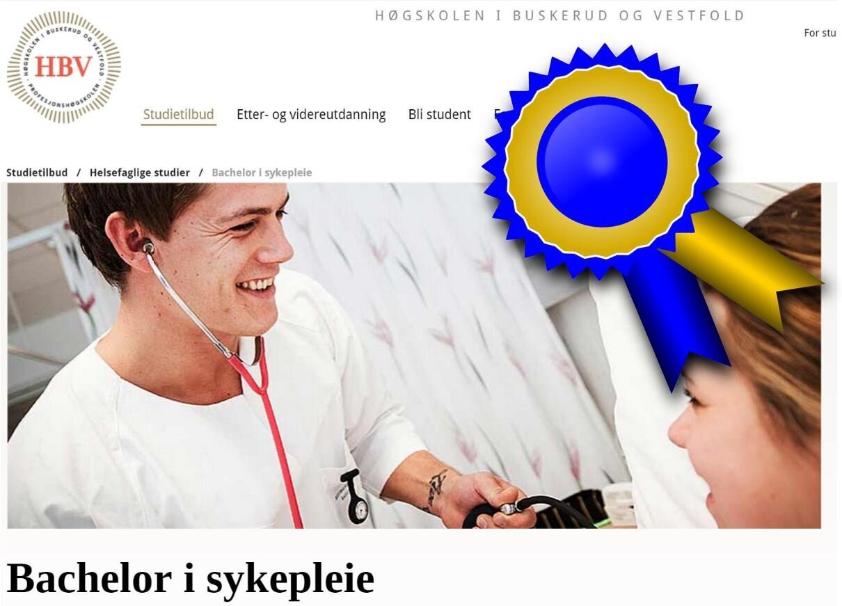 bildet til studiet ved Høgskolen i Buskerud og Vestfold Bildet viser bildet til studiet ved Høgskolen i Buskerud og Vestfold