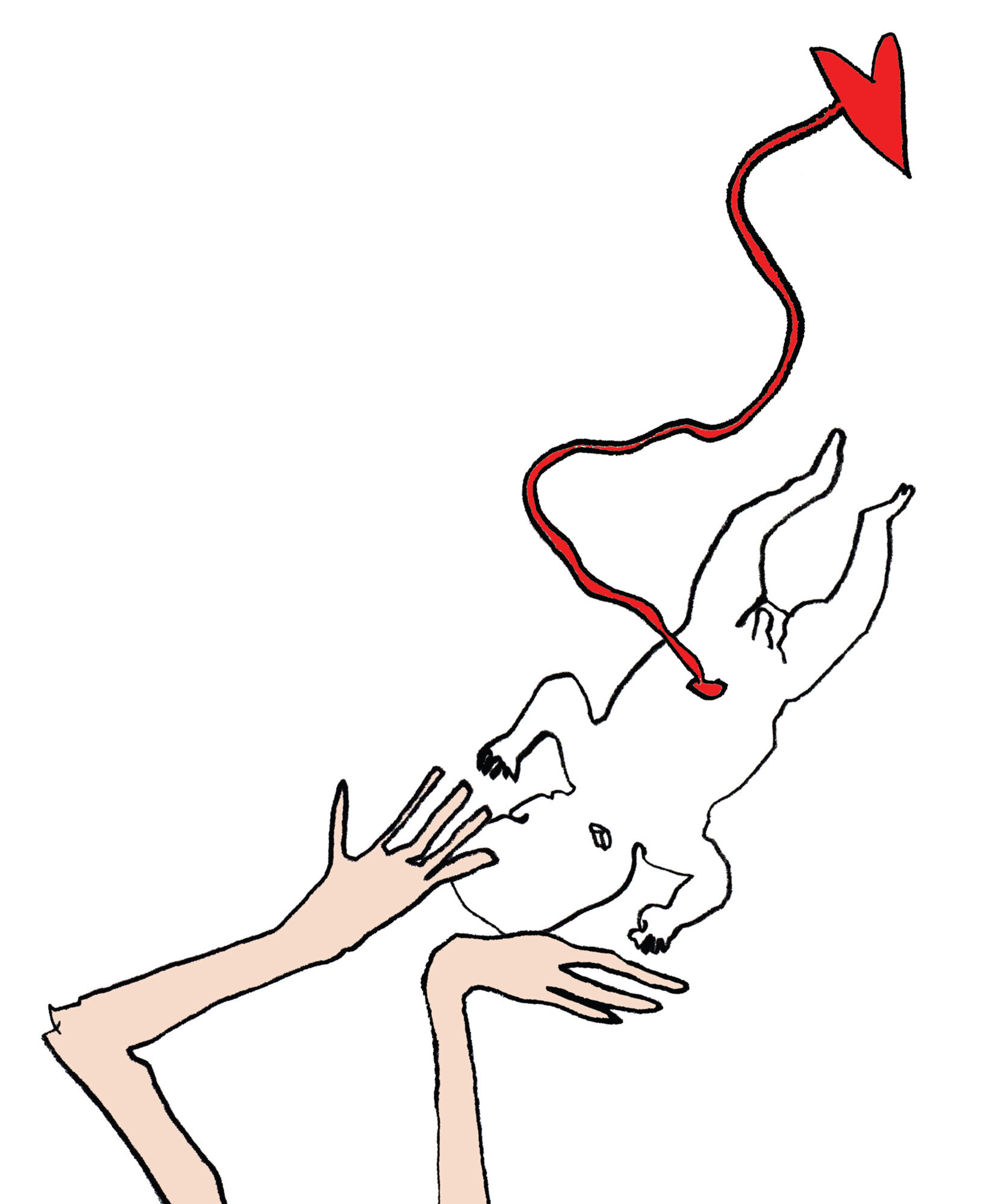 Nyfødt Illustrasjon av nyfødt barn med navlestreng