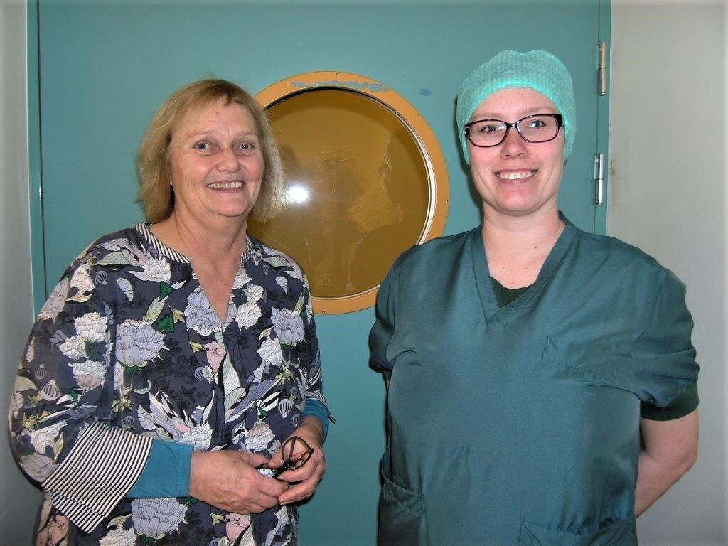 Anne-Marie Sæther, Ragnhild Indal, Sykehuset Levanger Bildet viser Anne-Marie Sæther og Ragnhild Indal.
