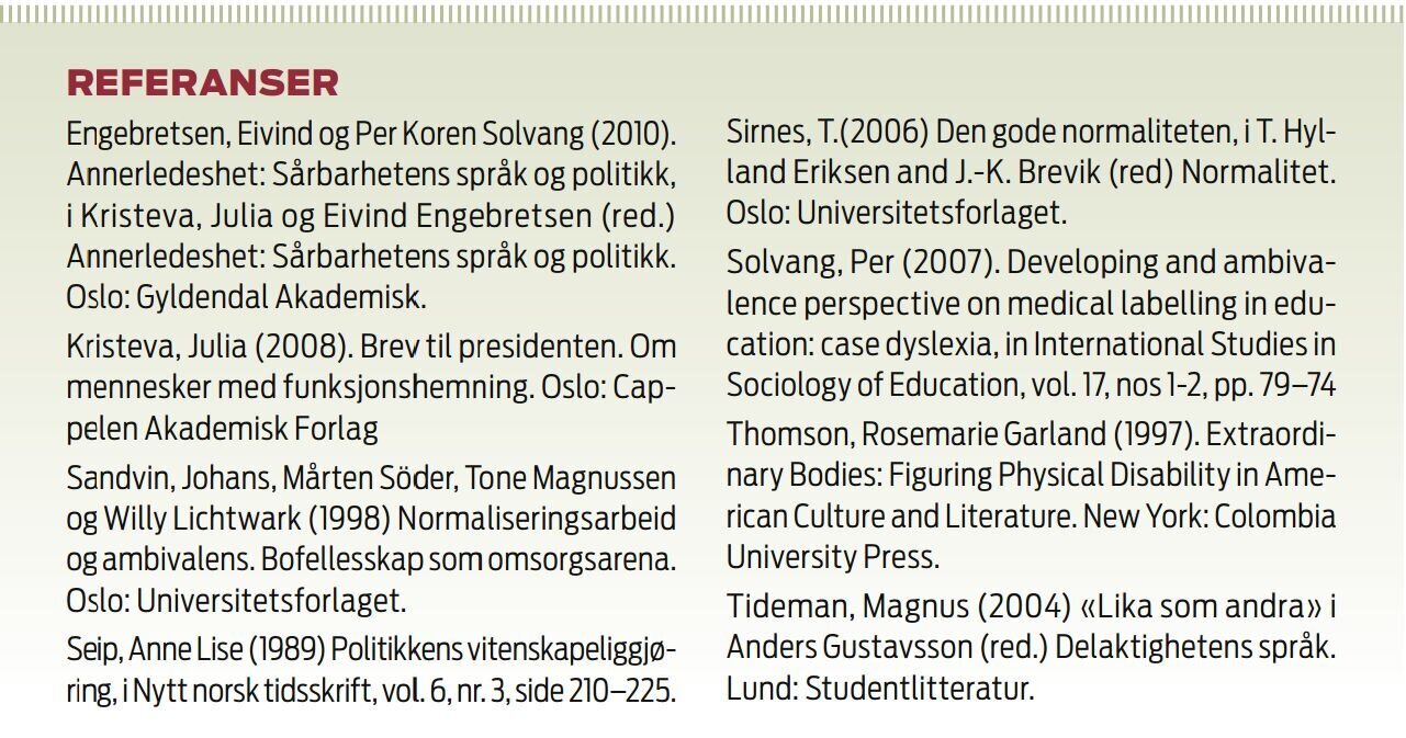 Referanseliste Referanseliste