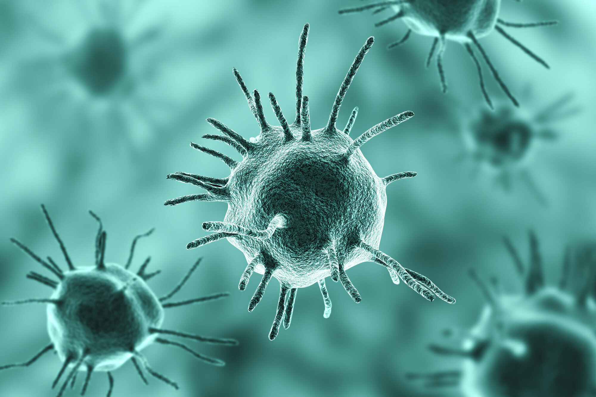 bakterie, smitte Illustrasjon viser en compterfremstilt abstrakt sykdomsfremkallende mikroorganisme.