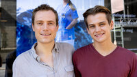 Bildet viser Daniel Tørresvoll Stabu (t.v) og Kristoffer Andreas Haugen