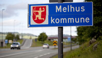 Bildet viser skilt hvor det står Melhus kommune Bildet viser skilt hvor det står Melhus kommune