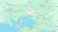 Bildet viser et kart over Vannes i Frankrike Bildet viser et kart over Vannes i Frankrike
