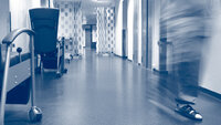Bildet viser korridor på sykehus. Bildet viser korridor på sykehus.