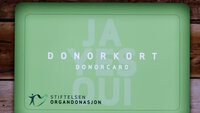 Bildet viser et donorkort. Bildet viser et donorkort.