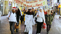 Lucia-demonstrasjon Bilde fra Lucia-demonstrasjon mot sykehusplanene for Oslo.