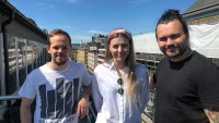 NSF Students ledere Bildet viser avtroppende nestleder Vegard Henden, ny NSF Studentleder Ingvild Berg Lauritsen og ny nestleder Martin Ottesen Wichstad.