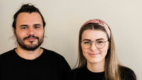 Portrett av leder Ingvild Berg Lauritsen og nestleder Martin Ottesen Wichstad i NSF Student