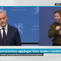 Skjermdump fra pressekonferanse med Jonas Gahr Støre