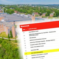 Bilde av rikshospitalet og listen fra Newsweek