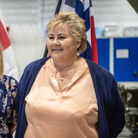 Line Spiten og Erna Solberg