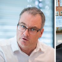 Bildet viser Jan Frich og Anders Frafjord, som er nye styreledere ved henholdsvis Universitetssykehuset Nord-Norge og Nordlandssykehuset