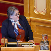 Bildet viser stortingsrepresentant Kari-Anne Jønnes under den muntlige spørretimen i Stortinget i 2022