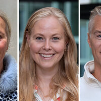 Bildet viser tre portrettbilder av Celina Anker-Rasch, Sigrun Syverud og Peter Gulliksjen