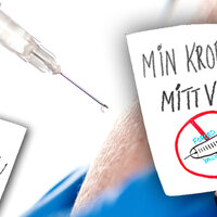 Illustrasjonsbilde av vaksinasjon og plakater