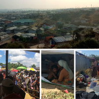 Flyktningeleiren ved Cox Bazar i Bangladesh